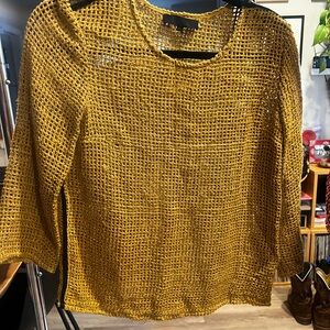 Yellow Knit Women's Top